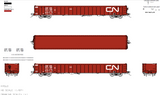 HDL-5 HST CN 157000 Series Gondola Decals
