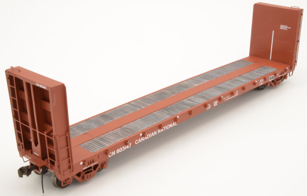 HK-01 - BCRAIL, CN & DW&P HST 52' 8" Bulkhead Flatcar Kit