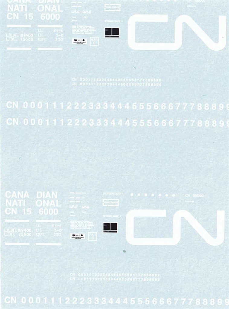 HDL-4 NSC CN 156000 Series Gondola Decals