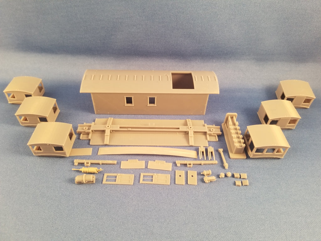 HK-16 - CPR 34’10” Wood Side Caboose (437035-437264) High  Cupola – Tongue and Groove Siding