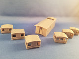 HK-16 - CPR 34’10” Wood Side Caboose (437035-437264) High  Cupola – Tongue and Groove Siding