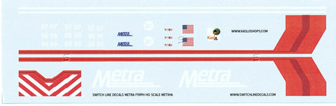 HDL-2 F59PH Metra Transit Decals