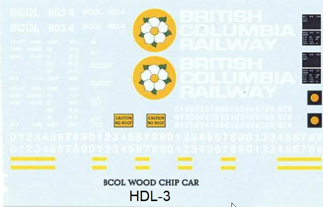 HDL-3 BCOL 60' Woodchip Car Decal